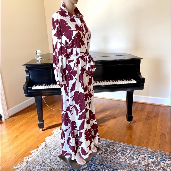 NWT Zara button down printed ruffled dress - Picture 15 of 16